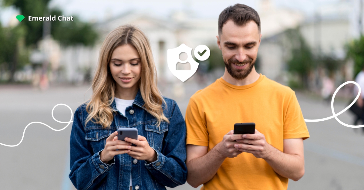 A couple looking at their phone