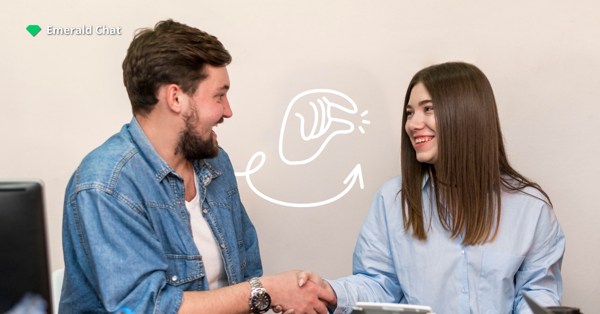 A man and a woman having a conversation