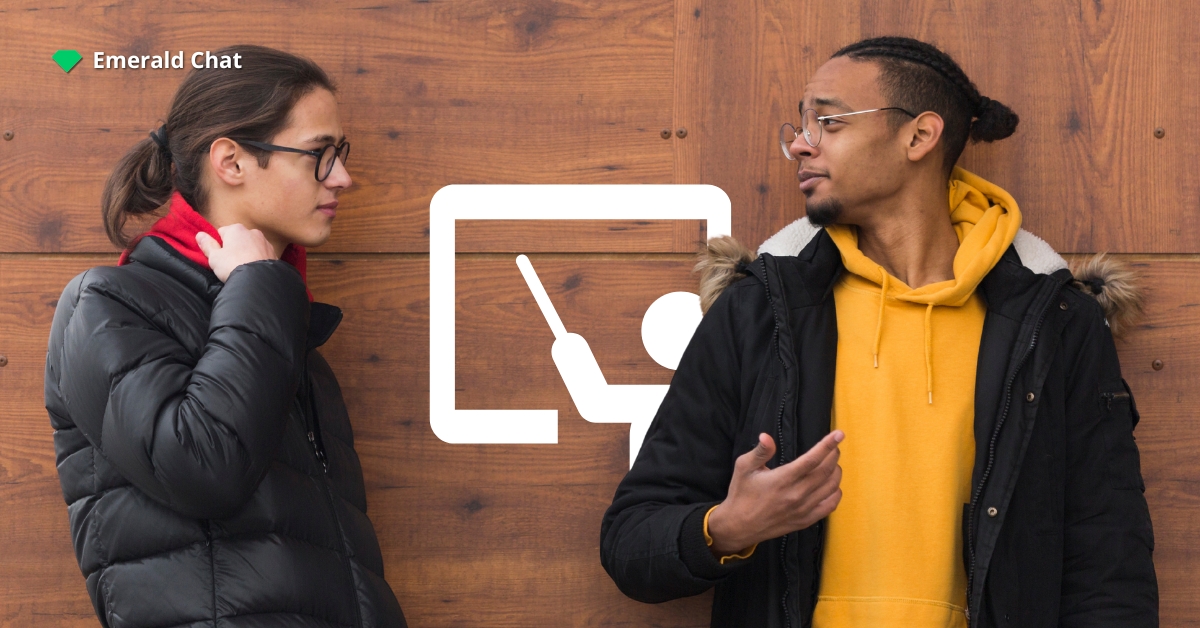 two people having a non-verbal conversation