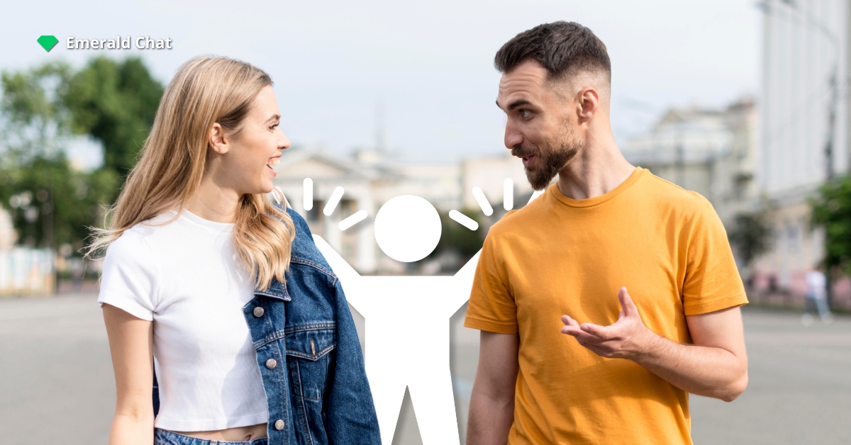 Man and woman facing to each other