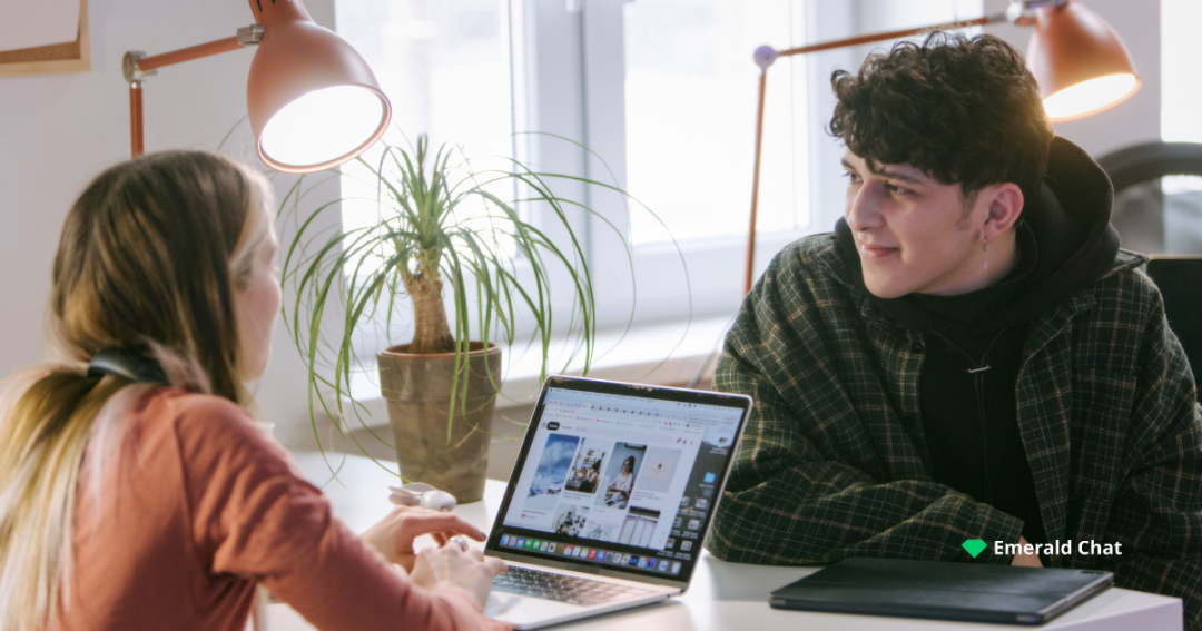 two people are having a conversation