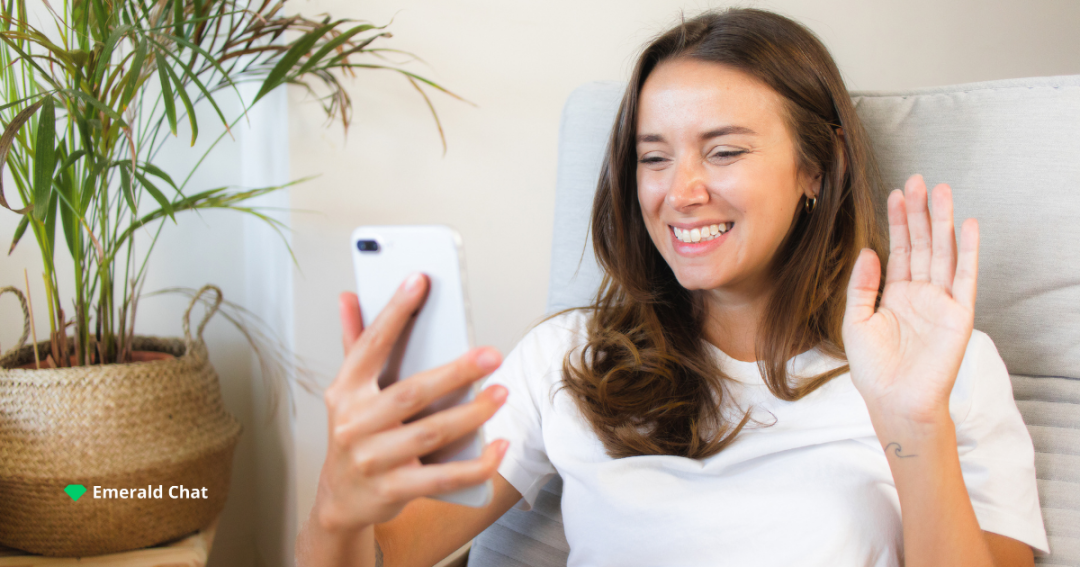 a woman holding her phone
