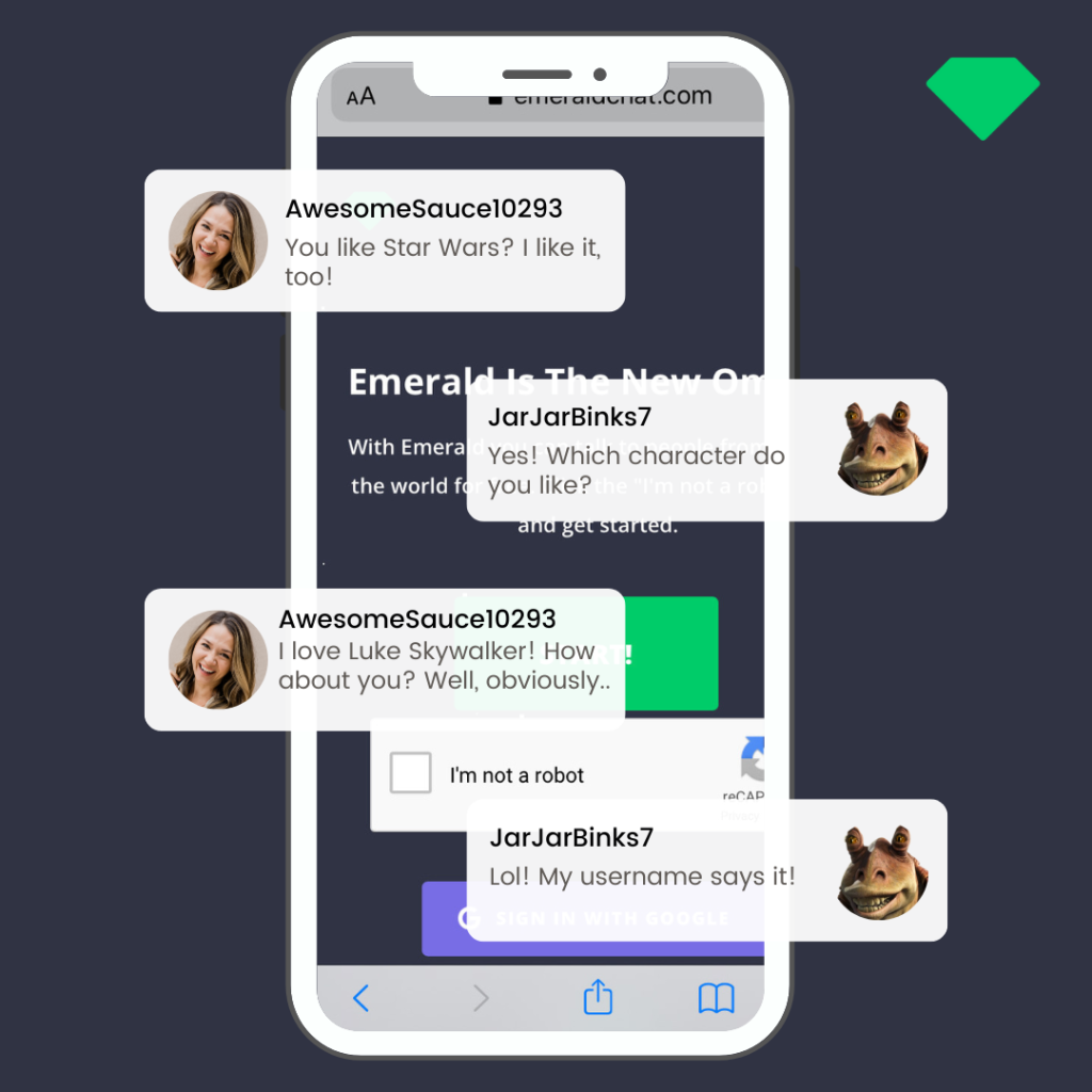 chatting on emerald chat