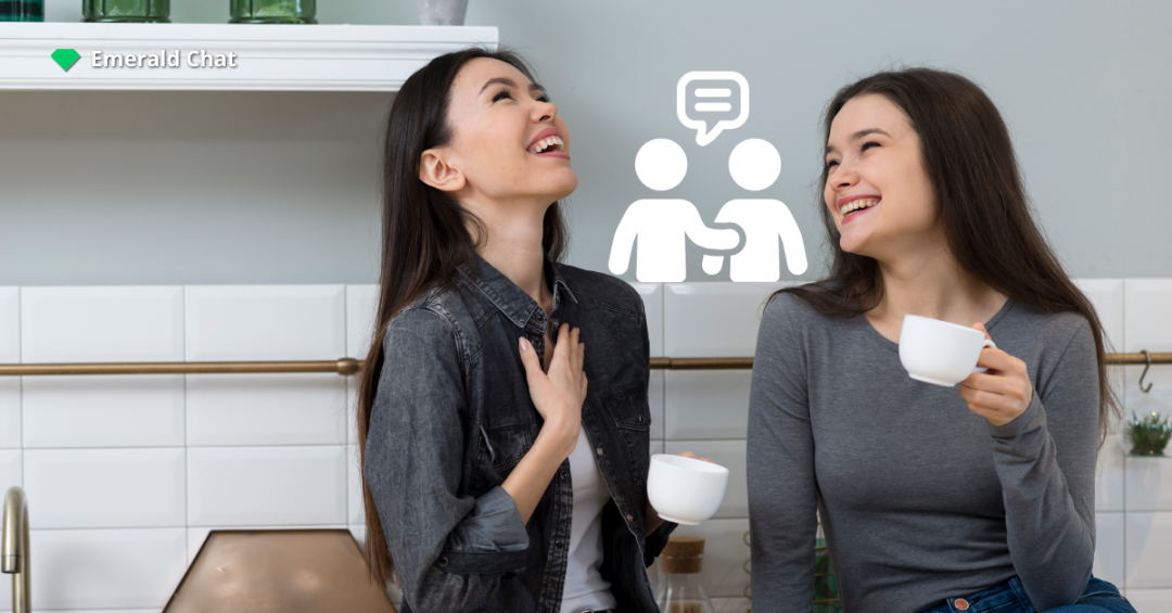 How to make friends as an introvert through relaxed one-on-one moments, shown by two friends laughing together over coffee.