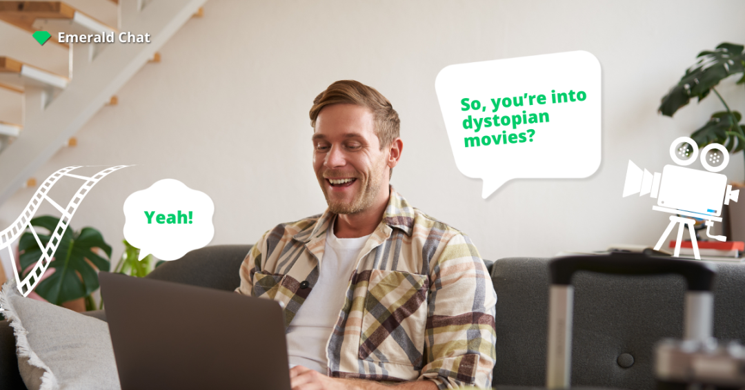 How to make friends as an introvert using online conversations, shown by a man chatting comfortably on a laptop at home.